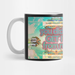 You Didn’t Get It From Me Blue Vintage Collage Mug